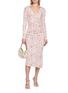 Figure View - Click To Enlarge - BERNADETTE - Robbie Floral Print Straight Midi Skirt