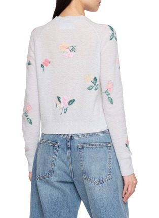 Back View - Click To Enlarge - BERNADETTE - Clemence Floral Intarsia Knit Cardigan