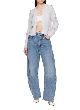 Figure View - Click To Enlarge - BERNADETTE - Clemence Floral Intarsia Knit Cardigan