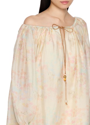  - BERNADETTE - Bonnie Jasmin Print Drawstring Off Shoulder Dress