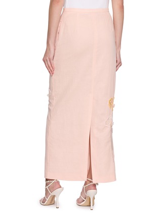 Back View - Click To Enlarge - BERNADETTE - Norma Floral Embroidered Straight Skirt