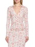 BERNADETTE Evangeline Long Sleeve V-Neck Floral Print Top