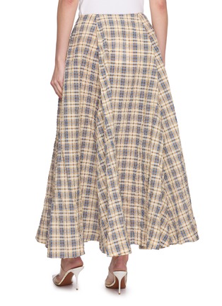 Back View - Click To Enlarge - BERNADETTE - Kennedy Plaid Flared Midi Skirt