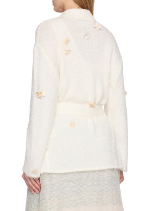 Back View - Click To Enlarge - BERNADETTE - Beaumont Floral Embellished Knit Blazer Cardigan