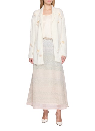 Figure View - Click To Enlarge - BERNADETTE - Beaumont Floral Embellished Knit Blazer Cardigan