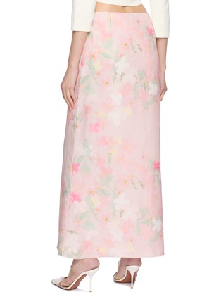 Back View - Click To Enlarge - BERNADETTE - Carmen Floral Print Linen Maxi Skirt