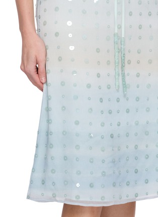  - BERNADETTE - Bob Drawstring Waistband Sequinned Gradient Mesh Skirt