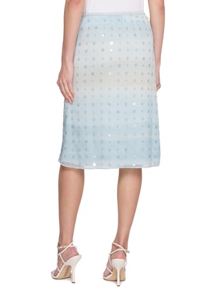 Back View - Click To Enlarge - BERNADETTE - Bob Drawstring Waistband Sequinned Gradient Mesh Skirt