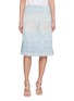 BERNADETTE Bob Drawstring Waistband Sequinned Gradient Mesh Skirt