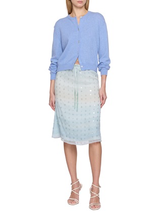 Figure View - Click To Enlarge - BERNADETTE - Bob Drawstring Waistband Sequinned Gradient Mesh Skirt