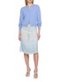 Figure View - Click To Enlarge - BERNADETTE - Bob Drawstring Waistband Sequinned Gradient Mesh Skirt