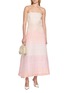 Figure View - Click To Enlarge - BERNADETTE - Odette Strapless Textured Gradient Maxi Dress