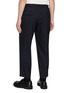 Back View - Click To Enlarge - COMME DES GARÇONS HOMME DEUX - Elasticated Drawstring Waistband Chequered Wool Pants