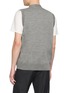 Back View - Click To Enlarge - COMME DES GARÇONS HOMME DEUX - Logo Wool Blend Knit Vest