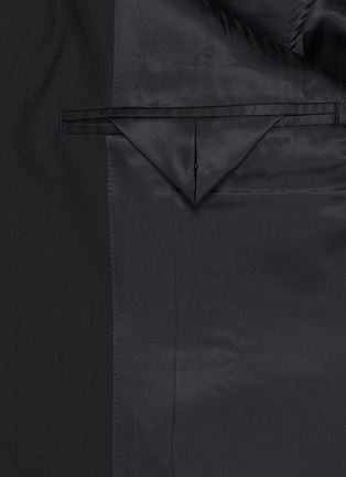 Detail View - Click To Enlarge - COMME DES GARÇONS HOMME DEUX - Single Breasted Layered Hooded Wool Blend Blazer