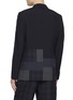 Back View - Click To Enlarge - COMME DES GARÇONS HOMME DEUX - Single Breasted Chequered Patchwork Hem Wool Blazer