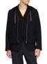 COMME DES GARÇONS HOMME DEUX Layered Hooded Single Breasted Blazer