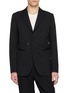 COMME DES GARÇONS HOMME DEUX Single Breasted Shadow Striped Layered Wool Blazer