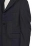  - COMME DES GARÇONS HOMME DEUX - Single Breasted Cutout Contrast Pinstripe Wool Blazer