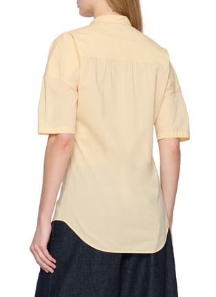 Back View - Click To Enlarge - LEMAIRE - Foulard Neck Short Sleeve Cotton Shirt