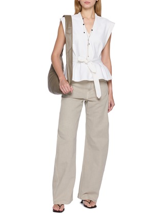Figure View - Click To Enlarge - LEMAIRE - High Rise Curved Twisted Seam Cotton Pants