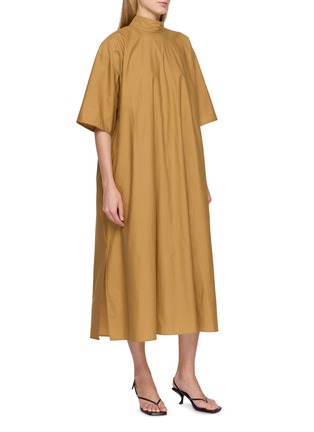 Detail View - Click To Enlarge - LEMAIRE - Reversible Tie Neck Cotton Silk Tube Dress
