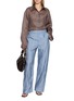 Figure View - Click To Enlarge - LEMAIRE - Creased Fluid Soft Fabric Pants