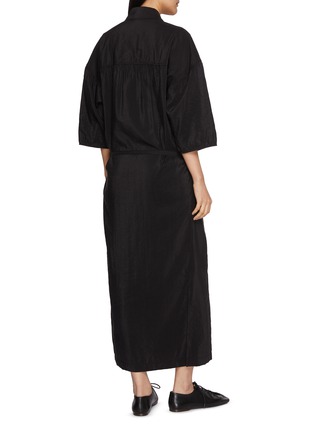 Back View - Click To Enlarge - LEMAIRE - Asymmetrical Draped Panel Shirt Dress