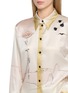  - LEMAIRE - Pointed Collar Landscape Print Silk Shirt