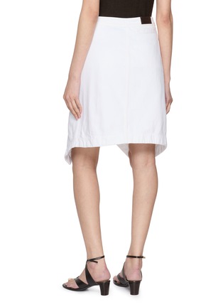 Back View - Click To Enlarge - LEMAIRE - Asymmetrical Bleached Denim Skirt