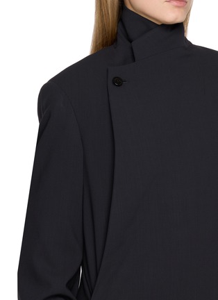  - LEMAIRE - Wrap Over Draped Wool Crepe Coat