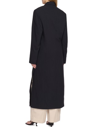 Back View - Click To Enlarge - LEMAIRE - Wrap Over Draped Wool Crepe Coat