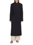 Main View - Click To Enlarge - LEMAIRE - Wrap Over Draped Wool Crepe Coat