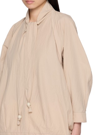  - LEMAIRE - Integrated Scarf Tie Cotton Blouse