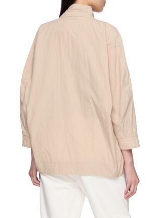 Back View - Click To Enlarge - LEMAIRE - Integrated Scarf Tie Cotton Blouse