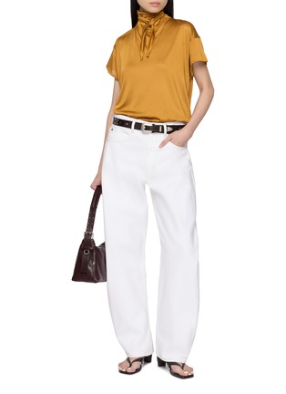 Figure View - Click To Enlarge - LEMAIRE - Short Sleeve Foulard Collar Top