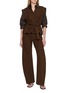 Figure View - Click To Enlarge - LEMAIRE - High Rise Curved Twisted Seam Cotton Pants
