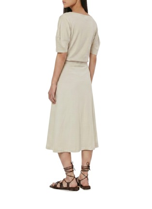 Back View - Click To Enlarge - LEMAIRE - Off Shoulder Draped Waist Dress