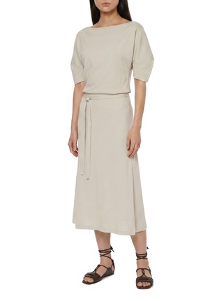 Figure View - Click To Enlarge - LEMAIRE - Off Shoulder Draped Waist Dress