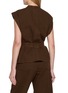 Back View - Click To Enlarge - LEMAIRE - Chasuble Belted V-neck Denim Top
