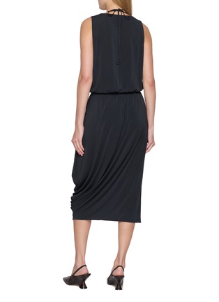 Back View - Click To Enlarge - LEMAIRE - Double Layer Draped V-Neck Dress