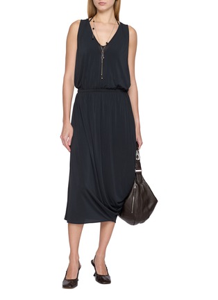 Figure View - Click To Enlarge - LEMAIRE - Double Layer Draped V-Neck Dress