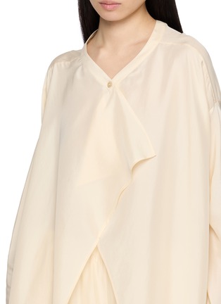  - RUOHAN - Noro Draped Panel Silk Shirt