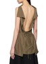 Back View - Click To Enlarge - RUOHAN - Kuva Open Back Draped Silk Top