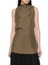 RUOHAN Kuva Open Back Draped Silk Top