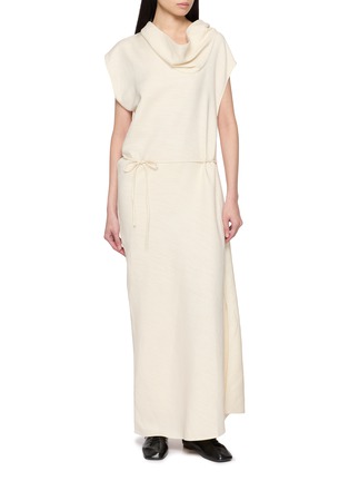 Main View - Click To Enlarge - RUOHAN - Cielo Draped Neck Maxi Dress