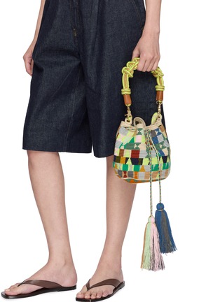Front View - Click To Enlarge - GUANABANA - Macramé Crossbody Bag
