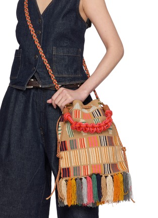 Front View - Click To Enlarge - GUANABANA - Zoe Macrame Shoulder Bag