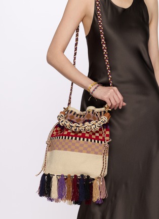 Front View - Click To Enlarge - GUANABANA - Zoe Macramé Shoulder Bag