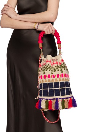 Front View - Click To Enlarge - GUANABANA - Zoe Macramé Shoulder Bag